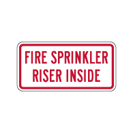 Fire Sprinkler Riser Inside Sign - 12x6 - Property Management Signs Made with 3M Reflective Rust-Free Heavy Gauge Durable Aluminum available at STOPSignsAndMore.com