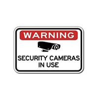 Warning Security Cameras In Use Sign - 18X12 - Reflective rust-free heavy-gauge aluminum Video Security Signs