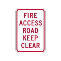Fire Access Road Keep Clear Sign - 12x18 - Our Fire Safety Signs Are Made with Reflective Rust-Free Heavy Gauge Durable Aluminum available From STOPSignsAndMore.com
