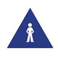 ADA Compliant and Title 24 Compliant Boys Restroom Door Signs for Schools - 12x12