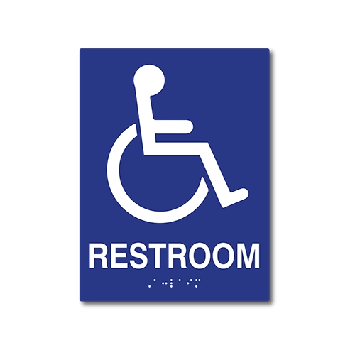 ADA Accessible Unisex Restroom Sign 8X8