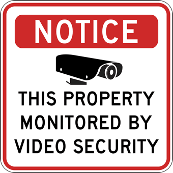 Window Decal - Property Monitored By Video Security - 6x6 (Package of 3 ...