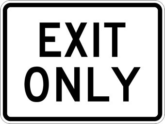 Exit Only Parking Lot Sign - 24x18 | StopSignsandMore.com