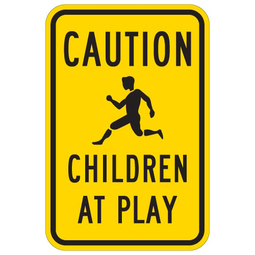 SLOW Children Playing Sign - HIP- 18x24 | StopSignsandMore.com
