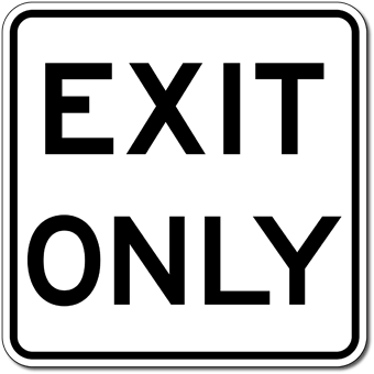 Exit Only Parking Lot Sign - 18x18 | StopSignsandMore.com