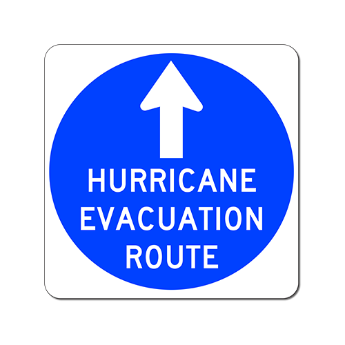 Hurricane Evacuation Route Sign - 24x24 | StopSignsandMore.com