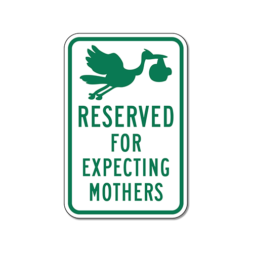 Reserved Expectant Mothers Stork Symbol