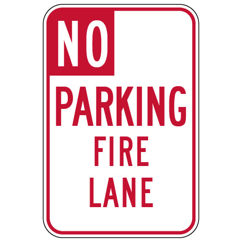 R26f-mod No Parking Fire Lane Sign - 12x18 