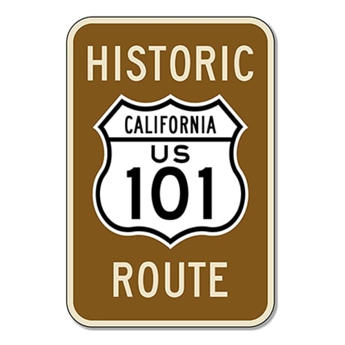 historic 101 highway signs