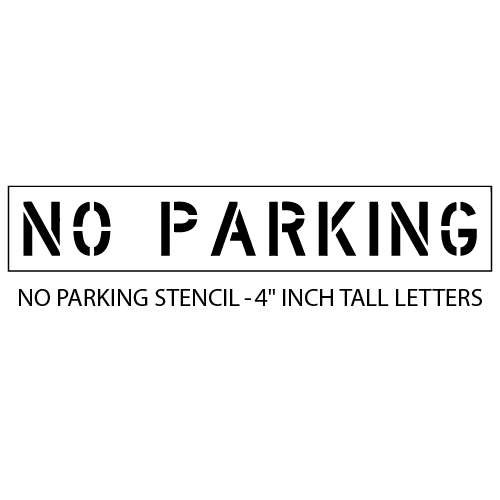 4 Inch Reusable No Parking Stencil 1/16 Thickness Light Duty Parking Lot  Stenci