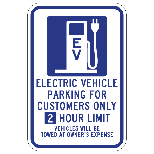 Electric Vehicle Charging Station Sign - 12x18