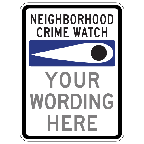 Semi-Custom Neighborhood Crime Watch Eye Sign - 18X24 ...