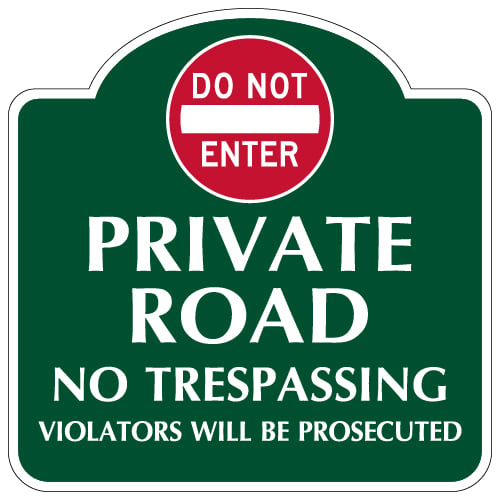 Mission Style Do Not Enter Private Road Sign - 18x18 | StopSignsandMore.com