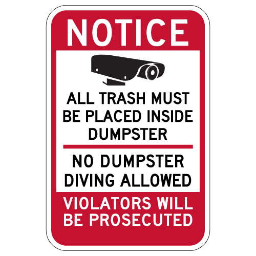 Put All Trash in Sealed Plastic Bags Sign, SKU: K-2295