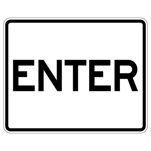 Enter Sign with Choice of Arrow Direction - 24x18