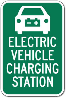 Electric Vehicle Charging Station Sign - 12x18
