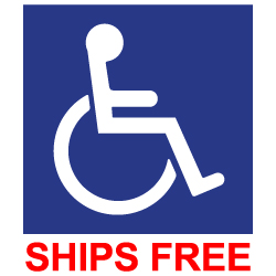 Label - Wheelchair Symbol (ISA) - 6x6 (Package of 3)