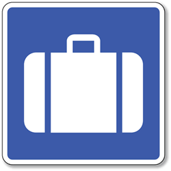 Baggage Office Symbol Sign - 8x8 