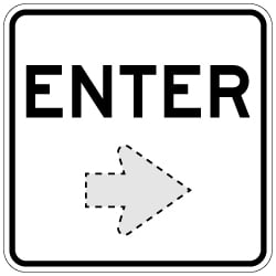 Enter Sign with Choice of Arrow Direction - 18x18 | StopSignsandMore.com