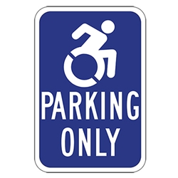 Active Wheelchair Symbol Handicapped Parking Only Signs - 12x18 - Reflective Rust-Free Heavy Gauge Aluminum ADA Parking Signs