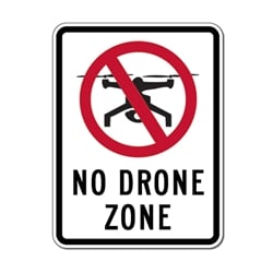 No Drone Zone Sign - 18x24 - Engineer Grade Reflective Rust-Free and Heavy Gauge Aluminum Speed Limit Sign from STOP Signs And More