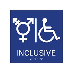 Gender Neutral Bathroom Signs - Gender Neutral ADA Restroom Signs