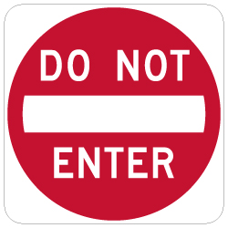 R5-1 Do Not Enter Signs - 18x18 - Official MUTCD Reflective Rust-Free Heavy Gauge Aluminum Road Signs.