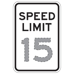 Choose the Speed Limit You Want in this Custom Speed Limit Sign - 12X18 - DG3 Reflective rust-free heavy gauge aluminum Speed Limit Sign
