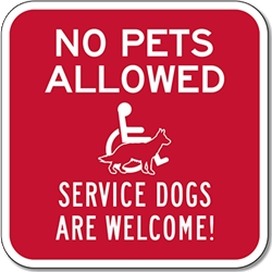 where is a service dog not allowed