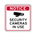 Notice Security Cameras In Use Sign - 12x12 | StopSignsandMore.com